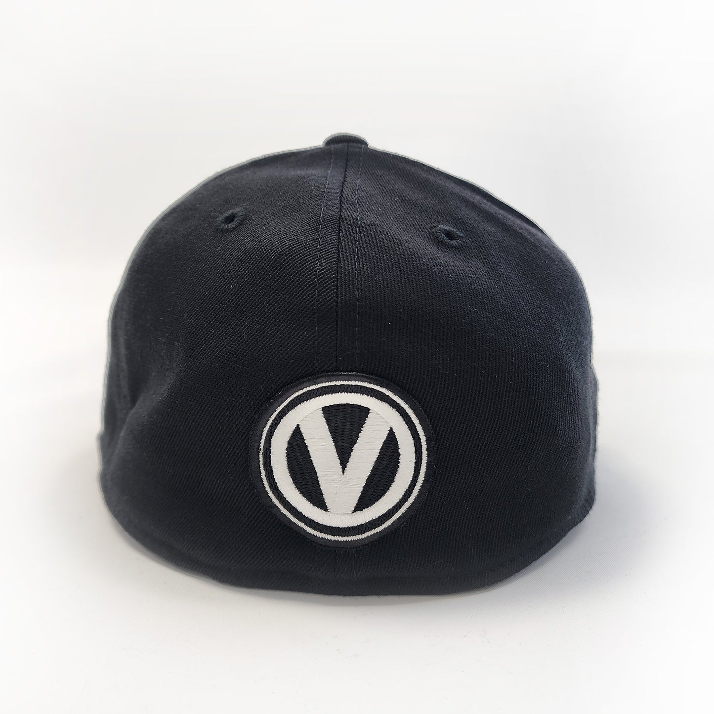 Old School Find - Virtue Script Logo - Flat Brim Fitted Hat - 6 7/8" - 7 1/4" - Black