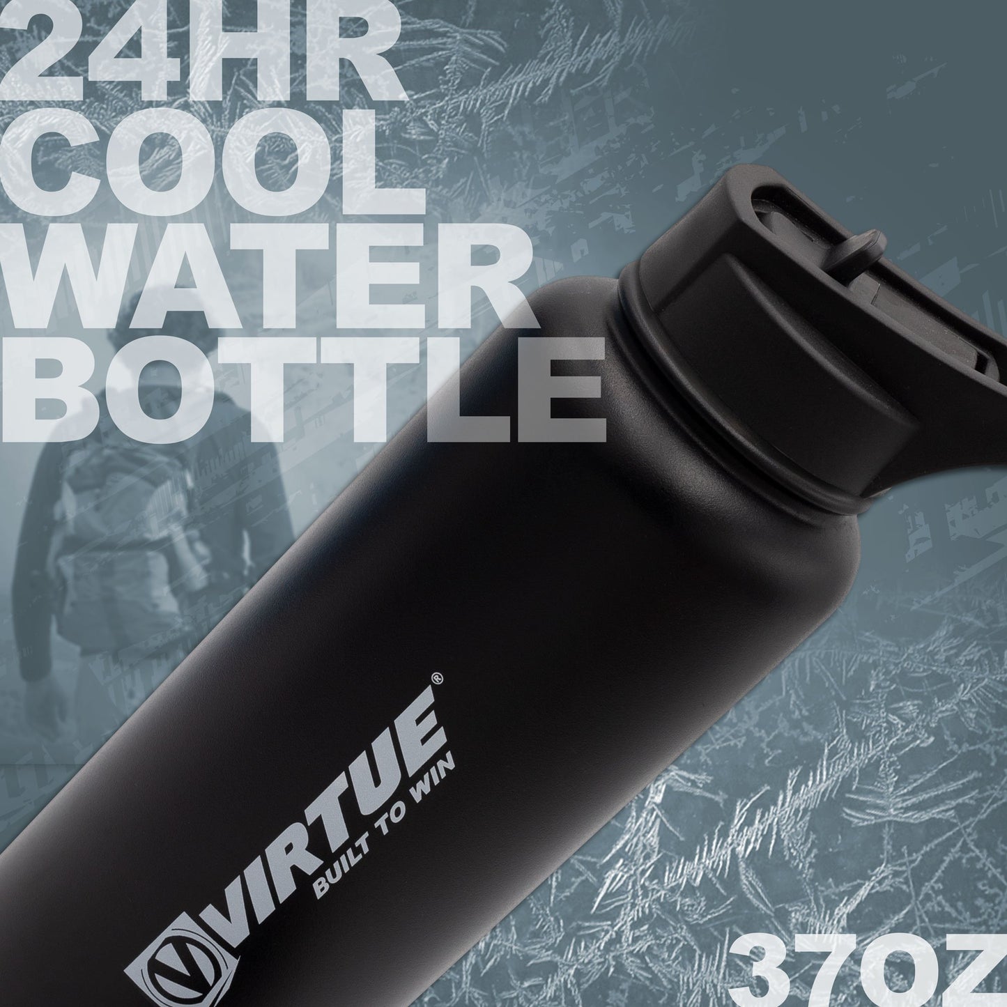 Virtue Stainless Steel 24Hr Cool Water Bottle - 37oz - Black