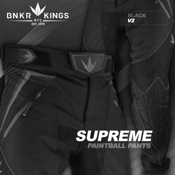 Supreme Paintball Pants | Black Bunkerkings V2 Padded Gear