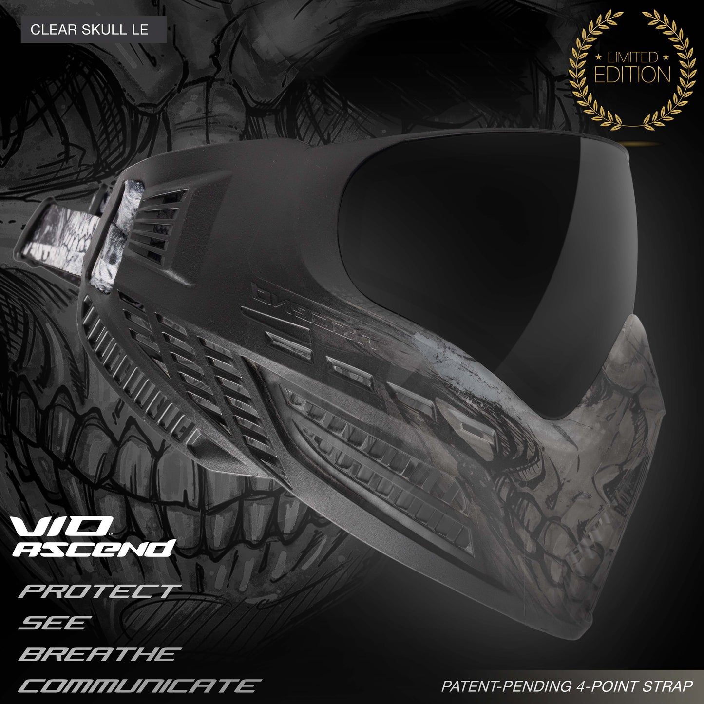 Virtue VIO Ascend Goggle - Clear Skull LE