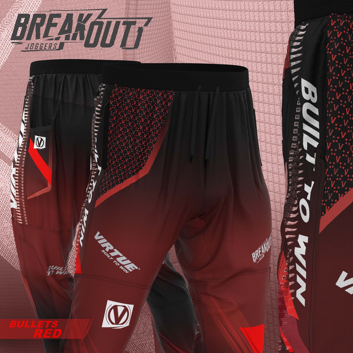 Virtue Breakout Jogger - Bullets Red