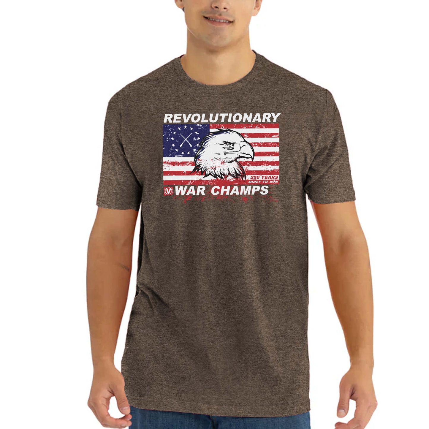 Virtue 250 Years Built to Win | War Champs Tshirt - Espresso Heather