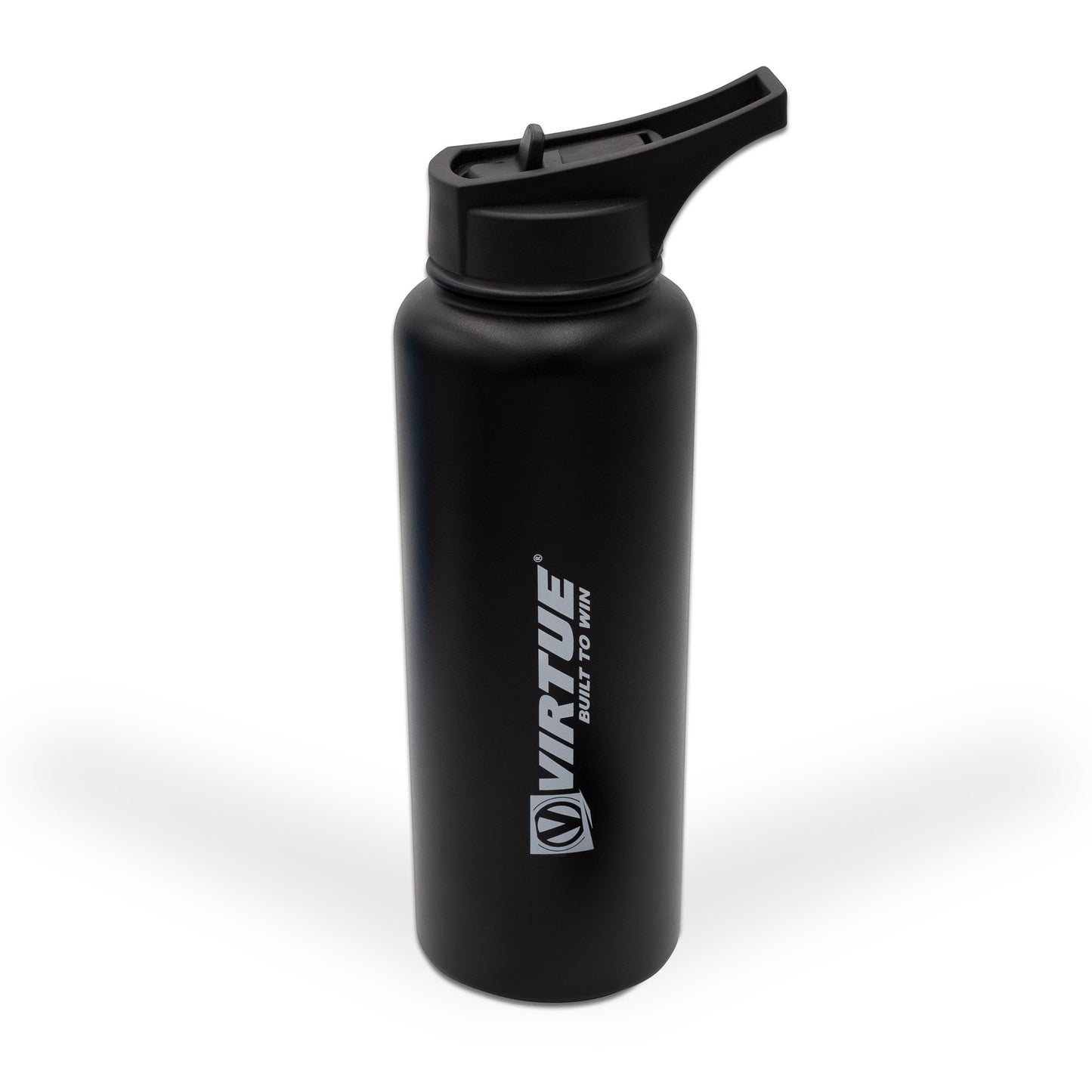 Ezprogear 25 oz Stainless Steel Water Bottle with 3 Lids (Black