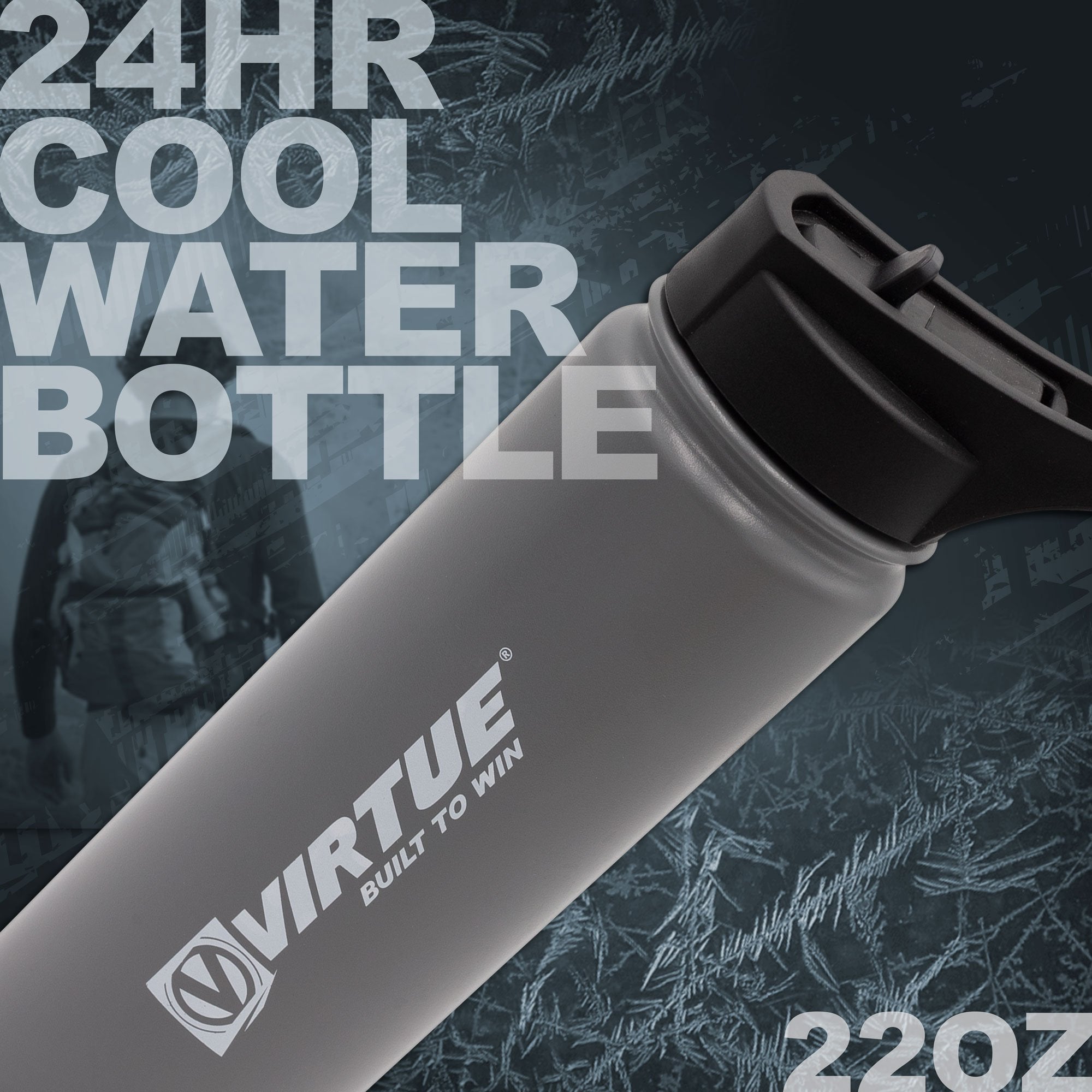 Virtue Stainless Steel 24Hr Cool Water Bottle - 22oz - Gray –