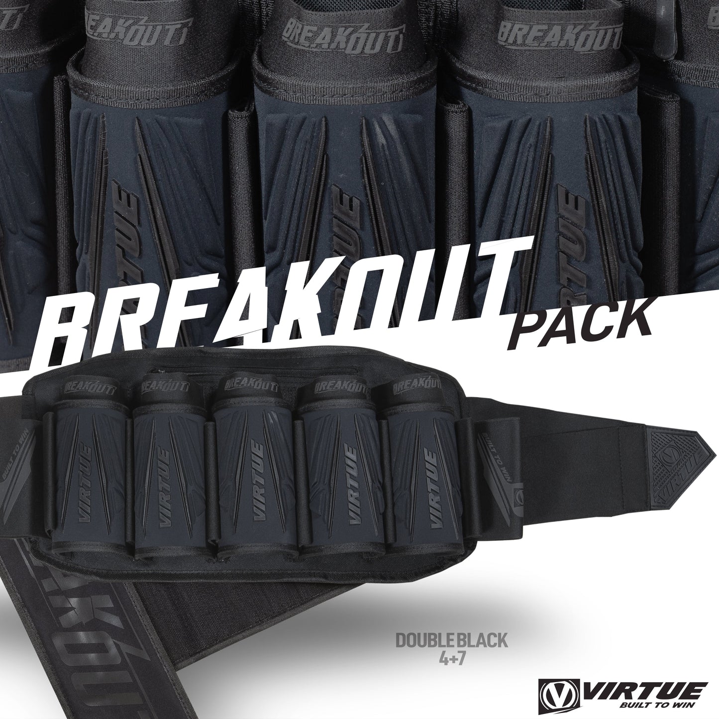 Virtue Breakout V2 Strapless Pack - All Black 5+8