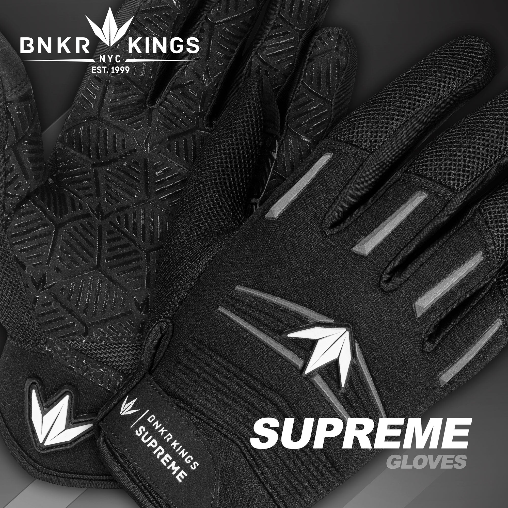 Supreme Paintball Gloves | Black Bunkerkings Padded Gear