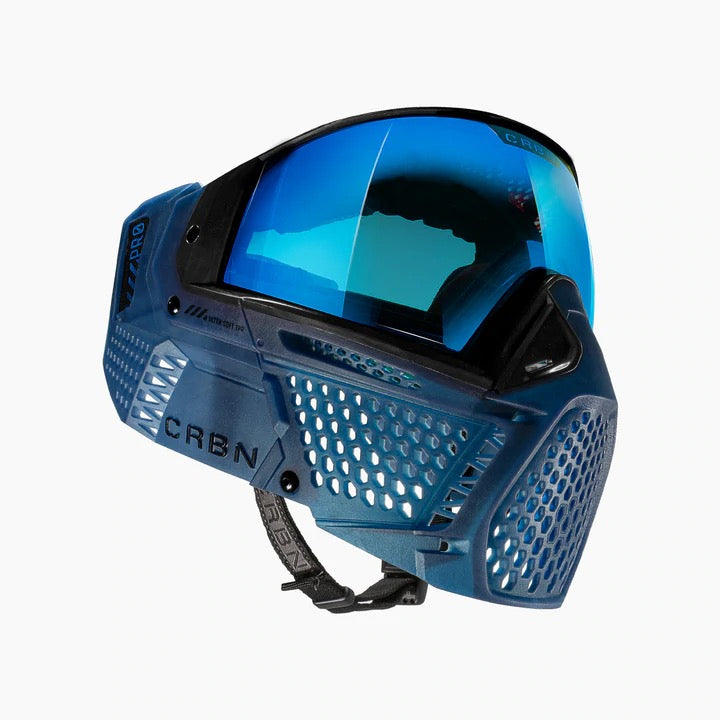 Carbon Zero Thermal Paintball Goggles - Pro Navy - Less Coverage