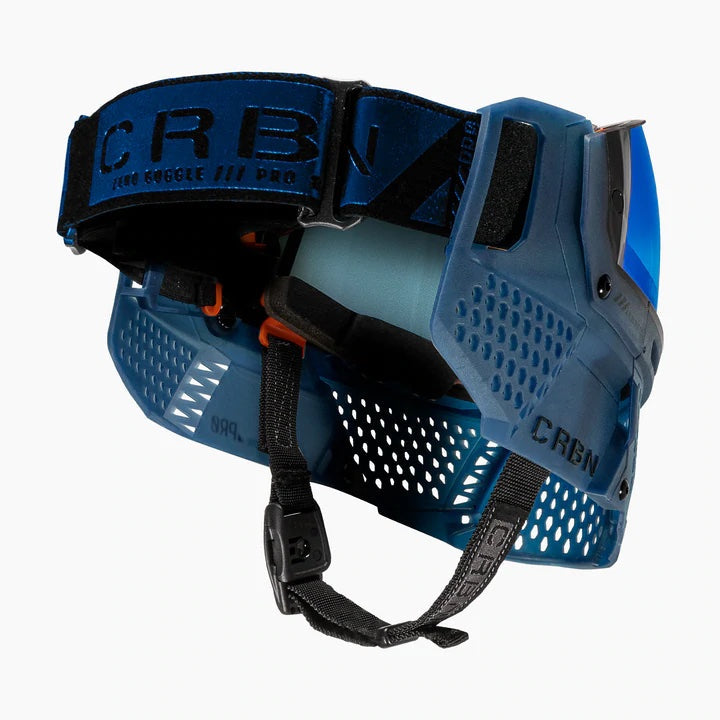 Carbon Zero Thermal Paintball Goggles - Pro Navy - More Coverage