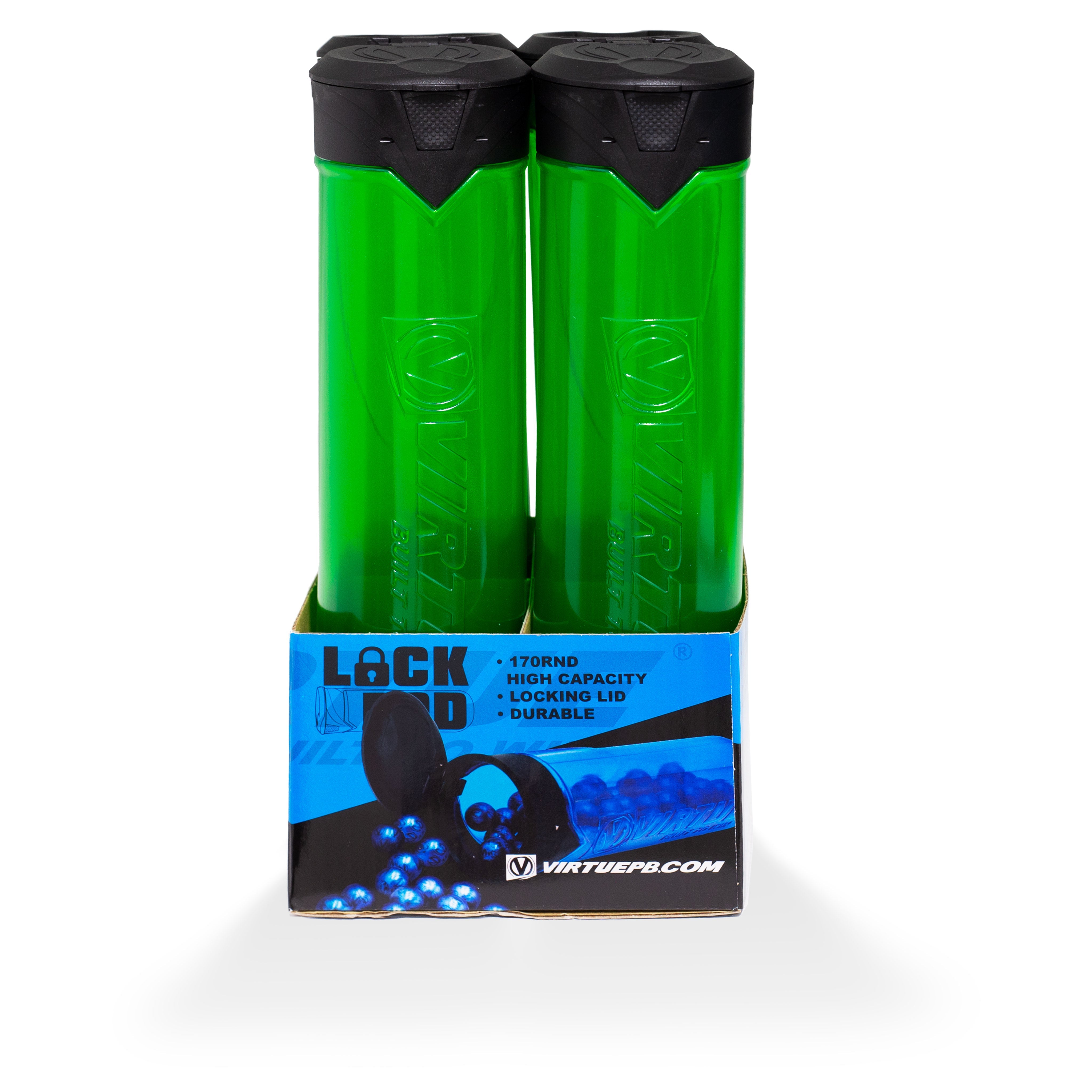 Virtue V2 Lock Pod - Lime - 170rnd Lock Lid Pod - 4 Pack – Virtuepb.com ...