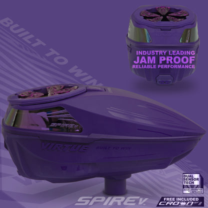 Virtue Purple Black Chargeur De Billes Virtue Spire V - Édition Limitée ' Cristal De Poussière Violet Noir' Pour Paintball Loader Spire V Crystal Virtue Purple Black Chargeur De Billes Virtue Spire V - Édition Limitée ' Cristal De Poussière Violet Noir' Pour Paintball Loader Spire V Crystal