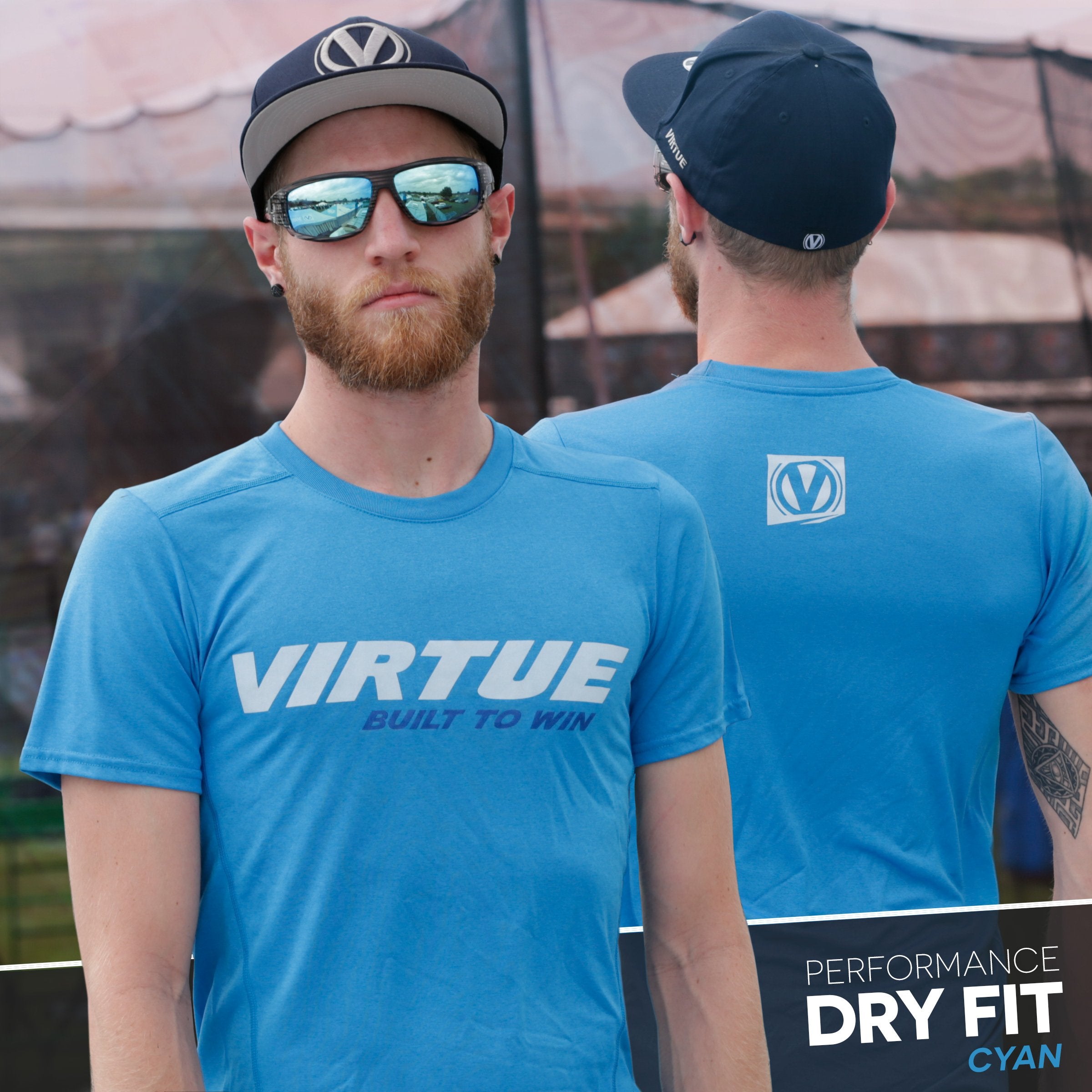 Virtue Proformance Dry Fit Shirt - Iconic - Marbled Cyan