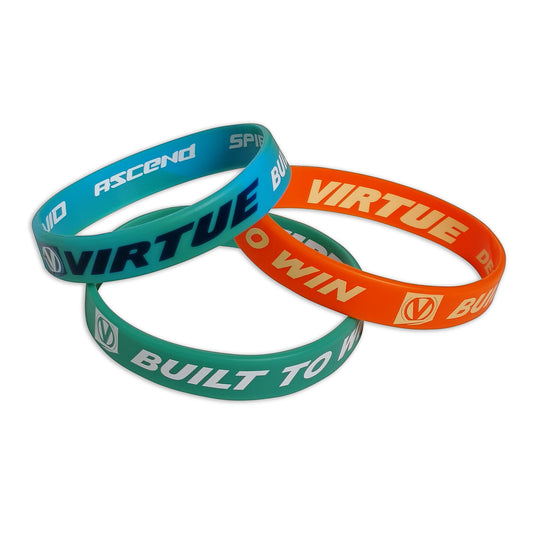 Virtue Wristbands (3-Pack) - Cyan/Aqua/Orange